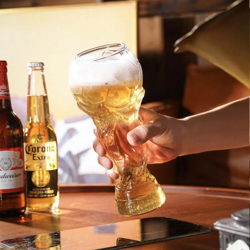 Trophy Style Beer Mug Drinking Glass