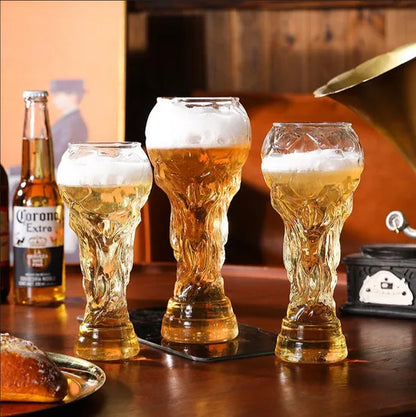 Trophy Style Beer Mug Drinking Glass