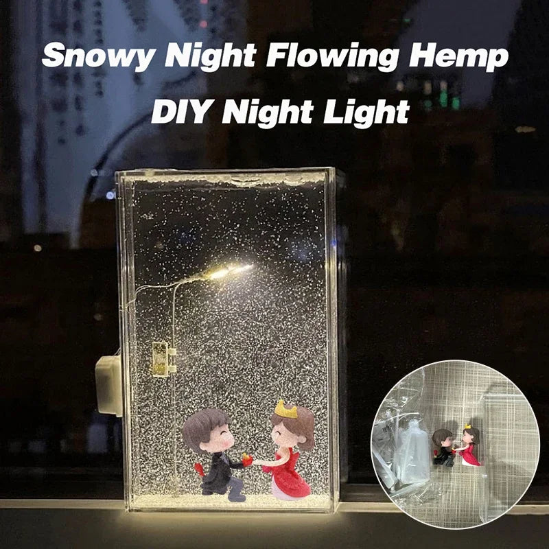 DIY Snowfall Night Lamp