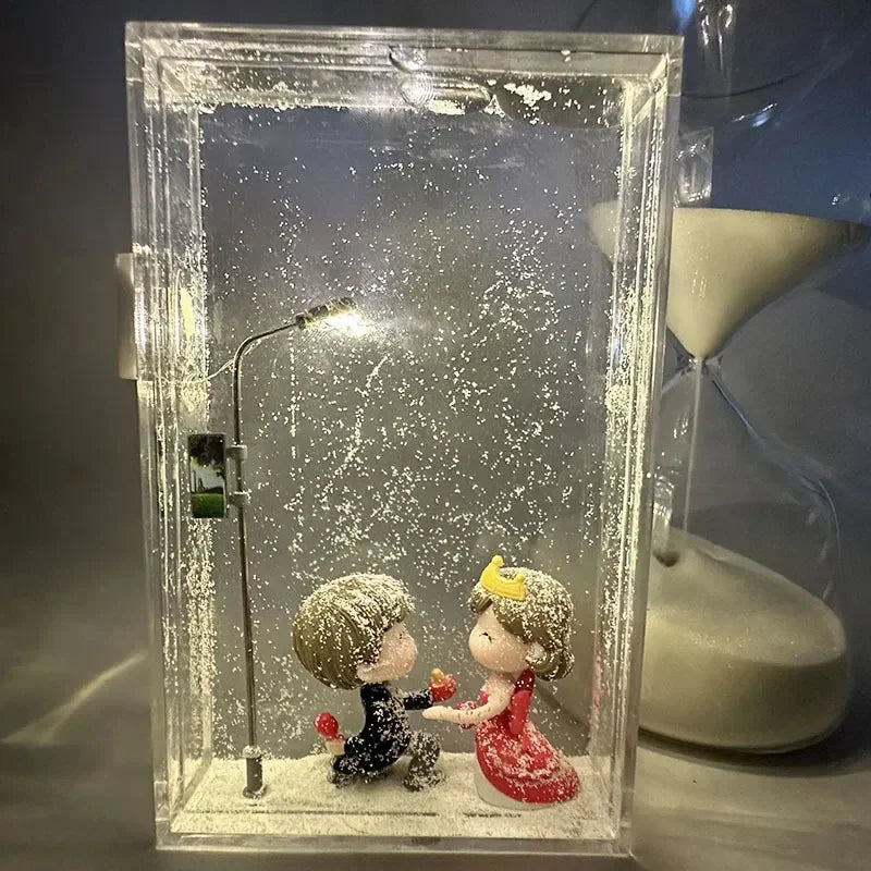 DIY Snowfall Night Lamp