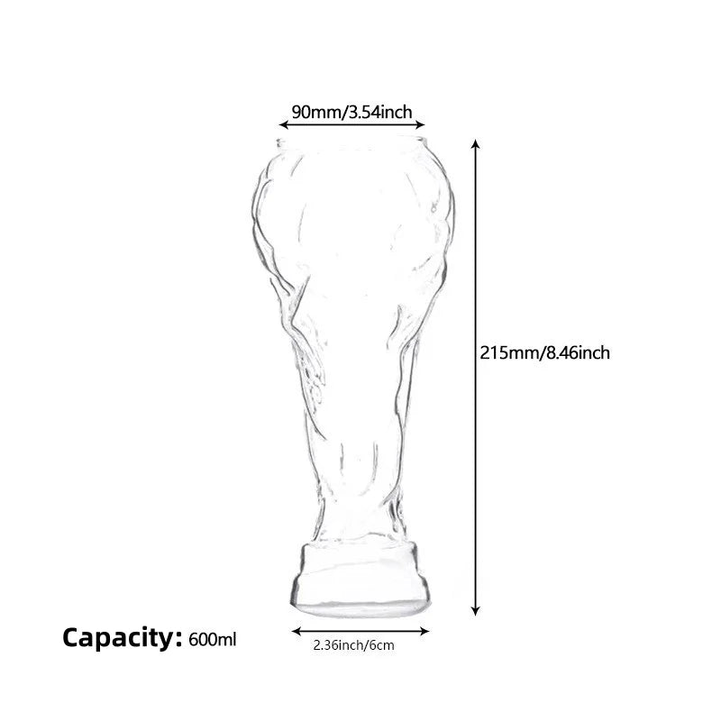 Trophy Style Beer Mug Drinking Glass