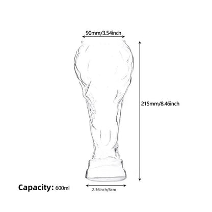 Trophy Style Beer Mug Drinking Glass
