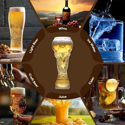 Trophy Style Beer Mug Drinking Glass