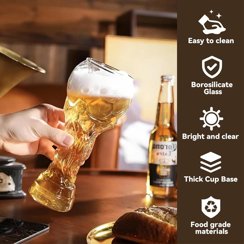 Trophy Style Beer Mug Drinking Glass