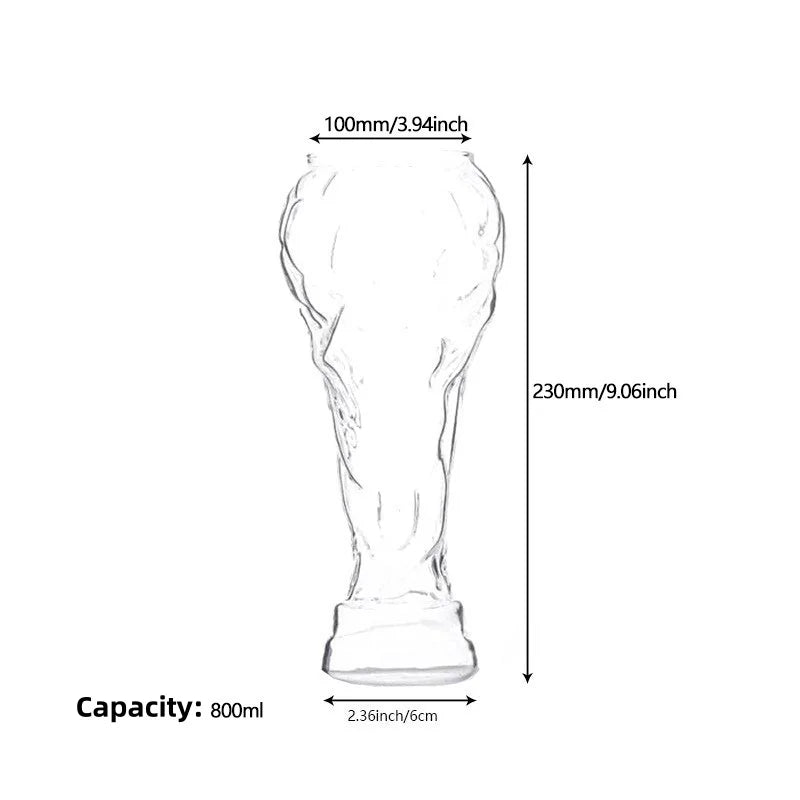 Trophy Style Beer Mug Drinking Glass