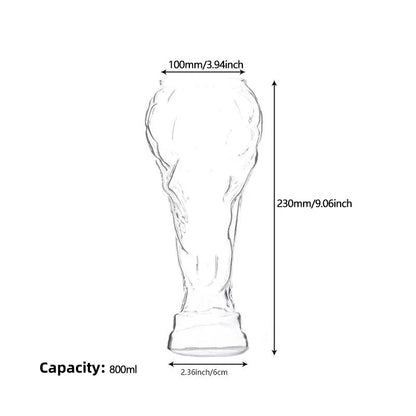 Trophy Style Beer Mug Drinking Glass