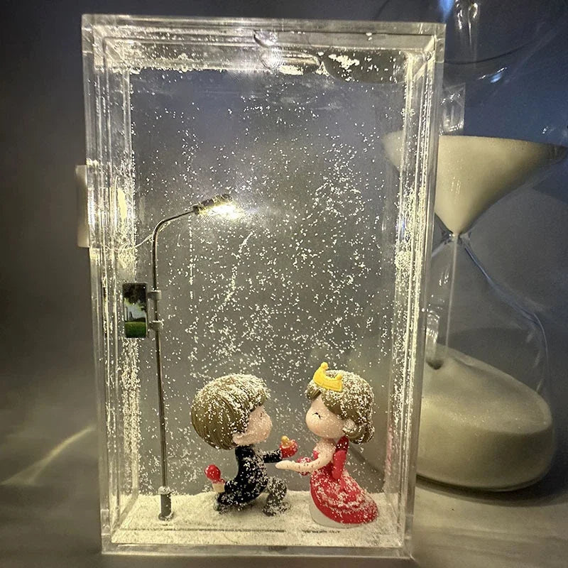 DIY Snowfall Night Lamp