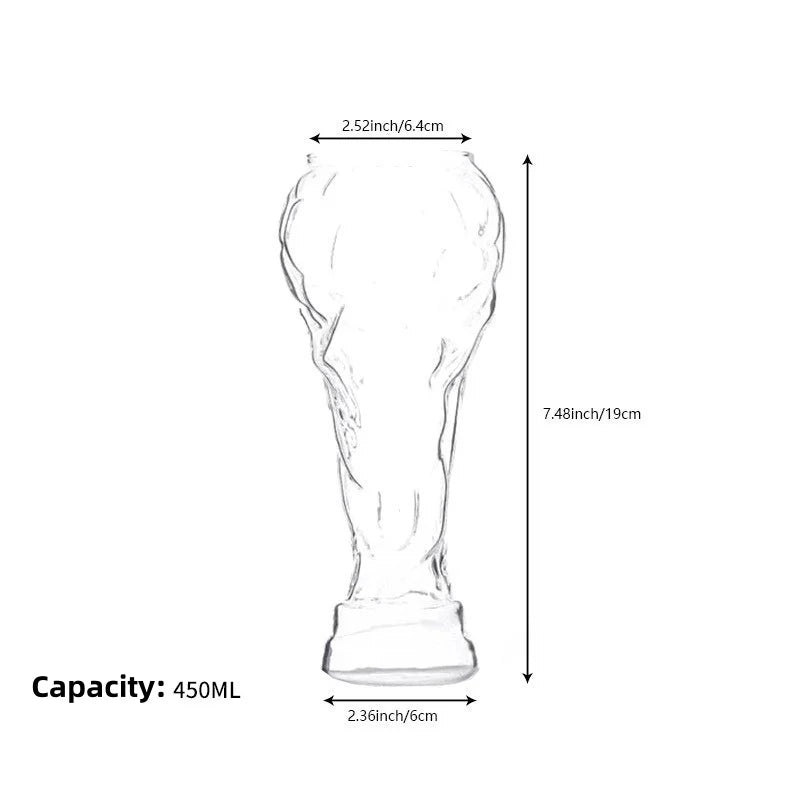 Trophy Style Beer Mug Drinking Glass
