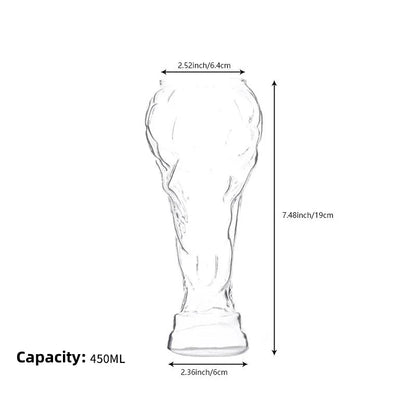 Trophy Style Beer Mug Drinking Glass
