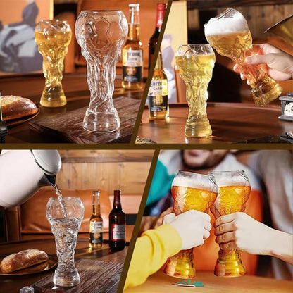 Trophy Style Beer Mug Drinking Glass